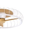 NATURE * VENTILADOR PLAFÓN LED BLANCO/HAYA CON MANDO